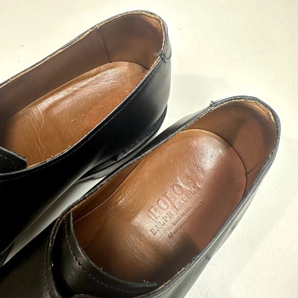 VERY GOOD Ralph Lauren x Allen Edmonds Grant Monk Strap Black Made in USA 10.5 - Picture 9 of 14